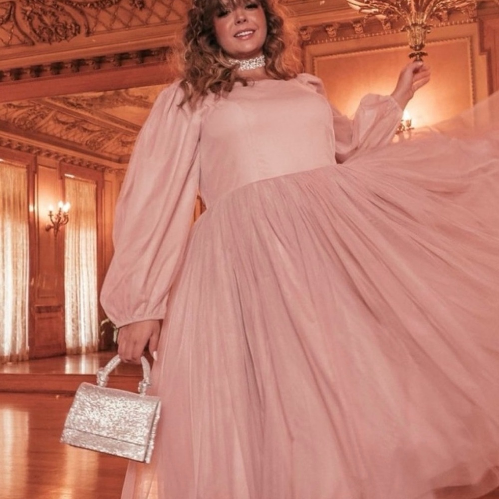 JessaKae Allora Blush Long Sleeve Dress